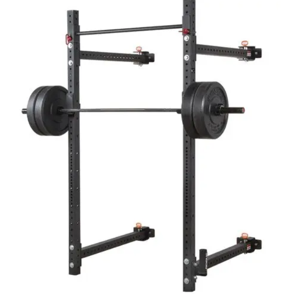 Il rack squat pieghevole multifunzionale a parete consente di risparmiare spazio per l'installazione