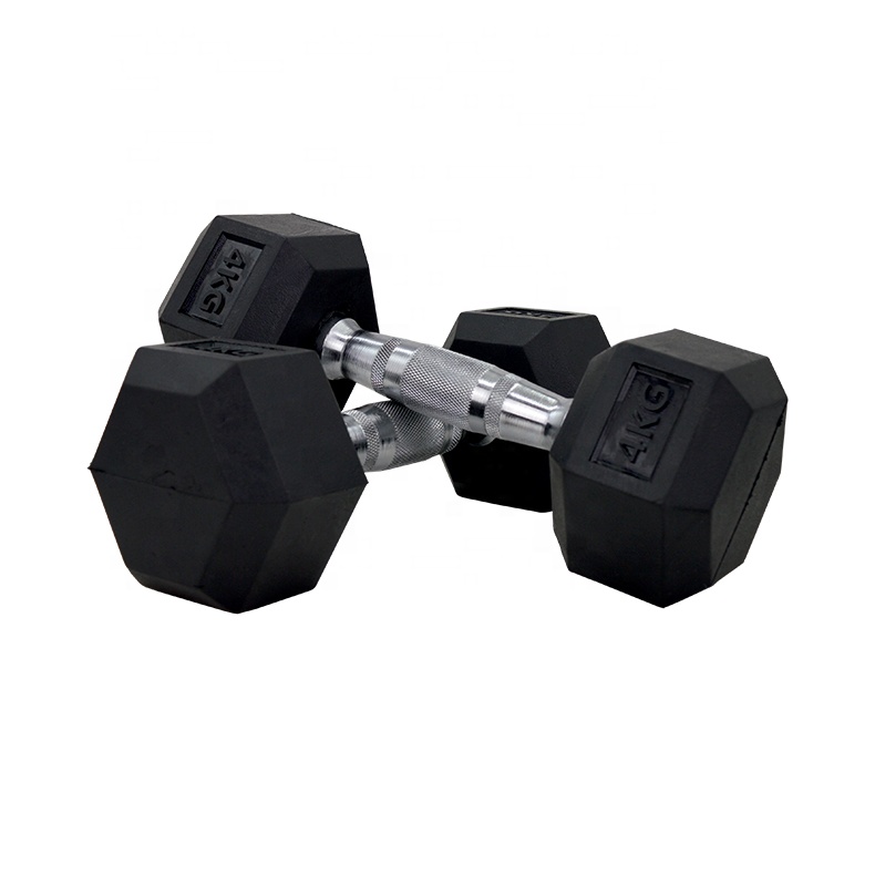 Esercizio con manubri rotondi in gomma 5 kg 7,5 kg 10 kg Manubri da palestra per casa Manubri esagonali in gomma